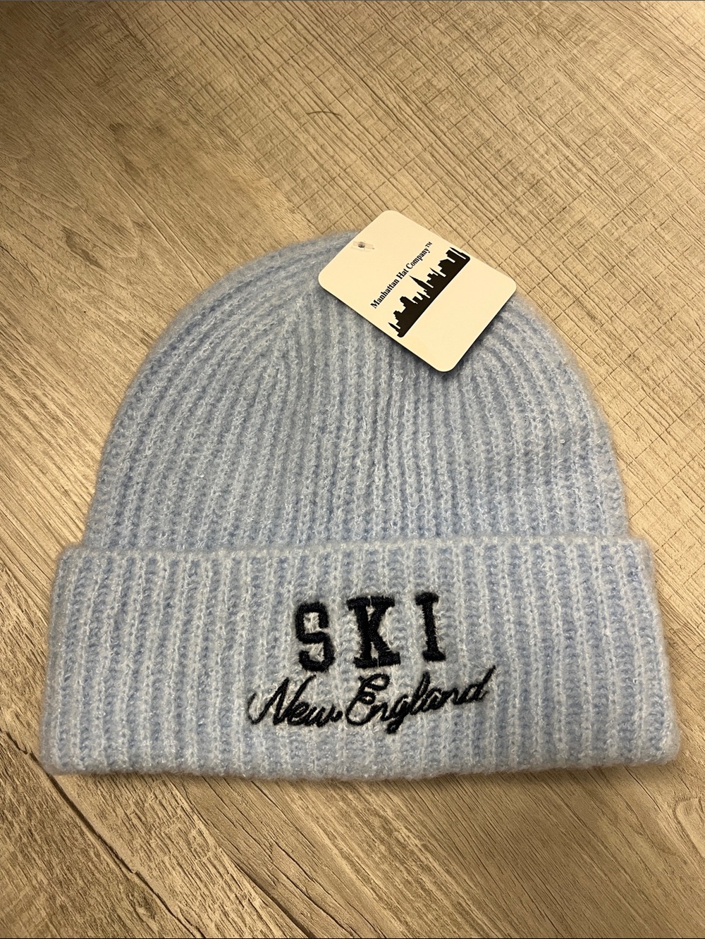 Ski New England Ribbed Beanie - Light Blue